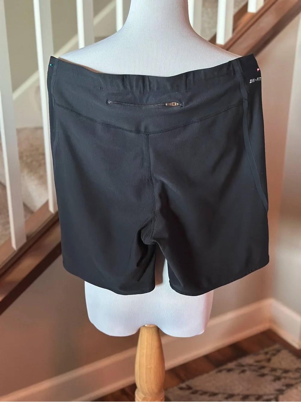 Nike Black Running Shorts with White Swoosh - L4004